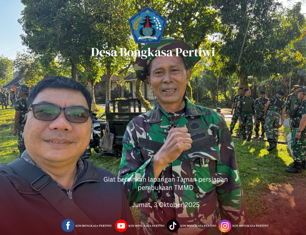 Giat bersihkan lapangan Taman persiapan pembukaan TMMD